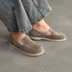 Лофери замшеві сірі