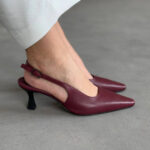 Слінгбеки бордові шкіряні