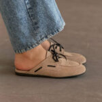 Мюлі замшеві бежеві